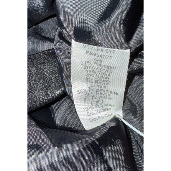 CAbi Black Plaid Moto Vest Style 517 Medium - Picture 12 of 15